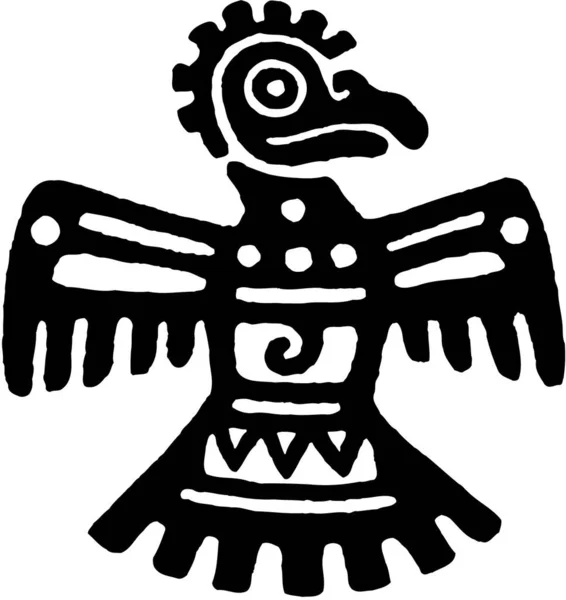 Antiguo Mexicano Diseño Aves — Archivo Imágenes Vectoriales