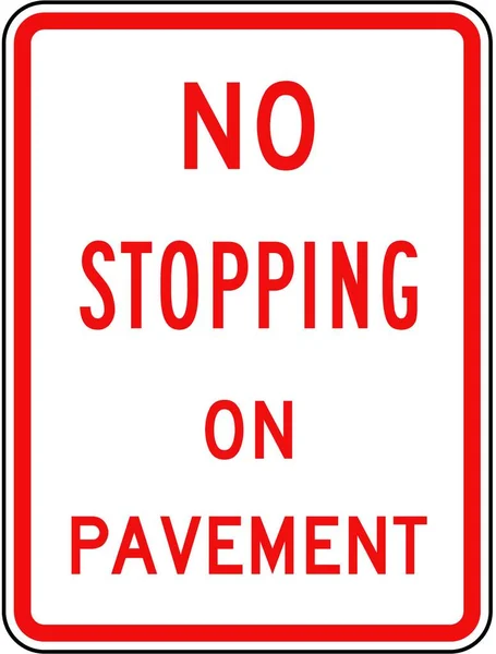 禁止在道路上停车 — 图库矢量图片