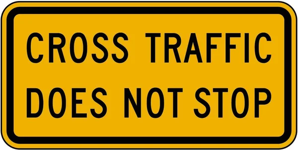 Cross Traffic Stopt Niet — Stockvector