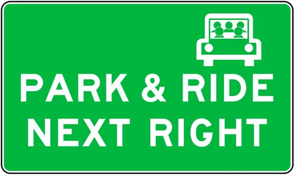 Park Ride Volgende Rechts — Stockvector