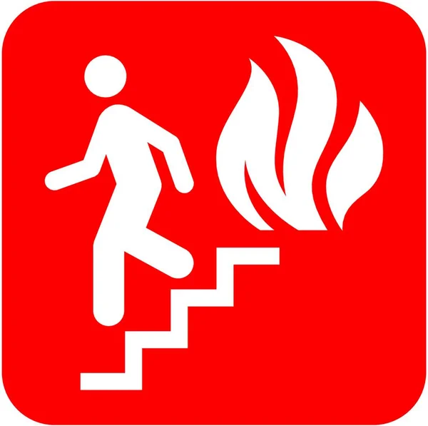 Tűzvédelmi Lépcső Esetén — Stock Vector
