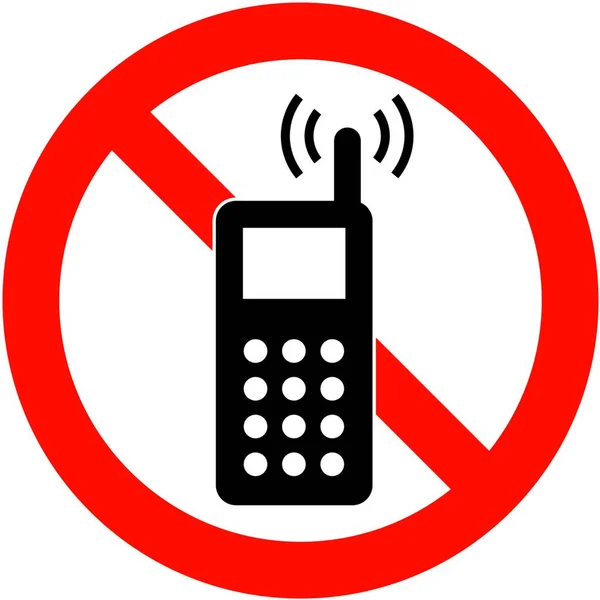 Inga Mobiltelefoner Eller Radiosändare — Stock vektor