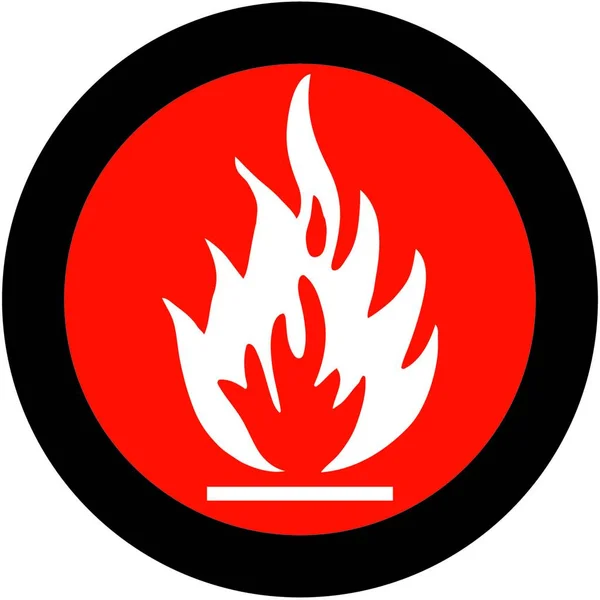 Tűzveszélyes Éghető Anyagok — Stock Vector