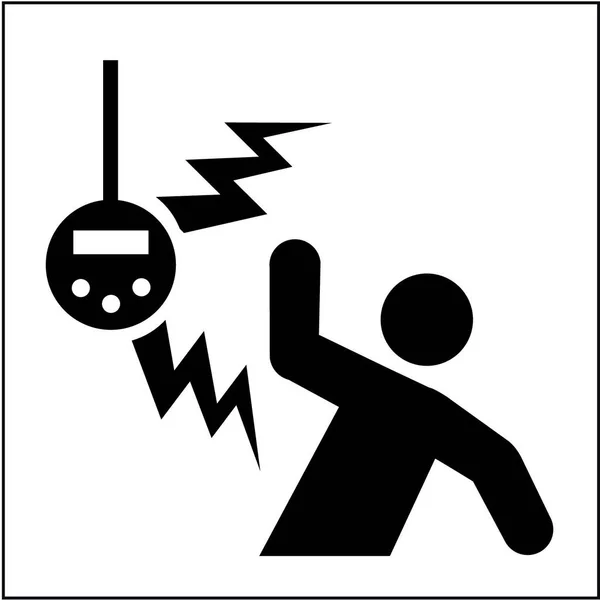 Spannungsrisiko Stromzählerschock — Stockvektor