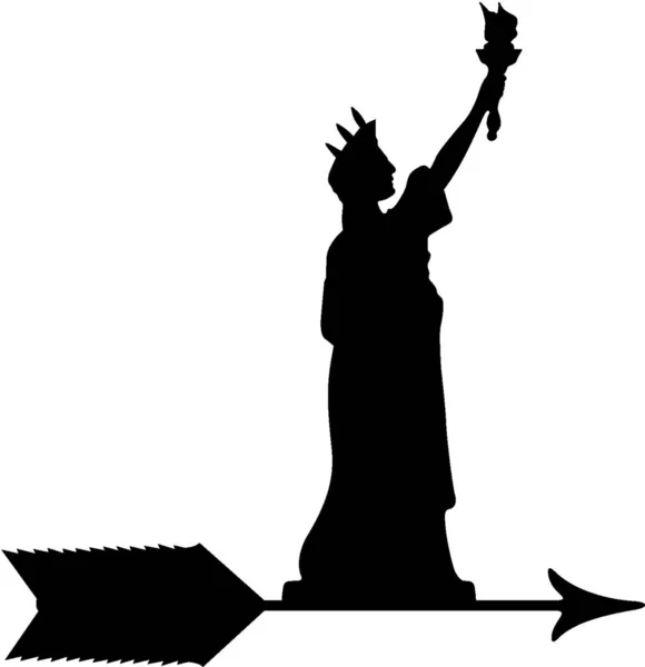 Donna Statua Della Libertà — Vettoriale Stock