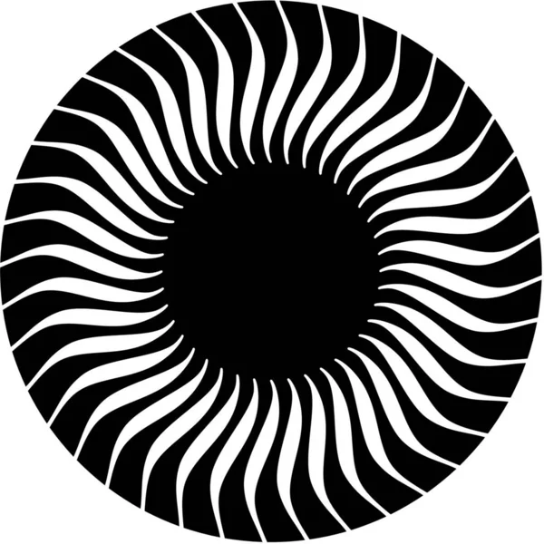 Лінія Малюнок Сонця Ізольовано Білому Тлі — стоковий вектор