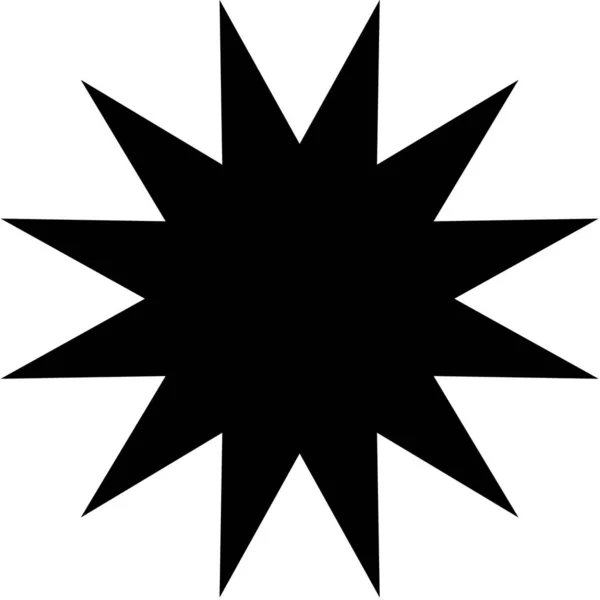 Multi Pointed Stars Izolowane Białym Tle — Wektor stockowy