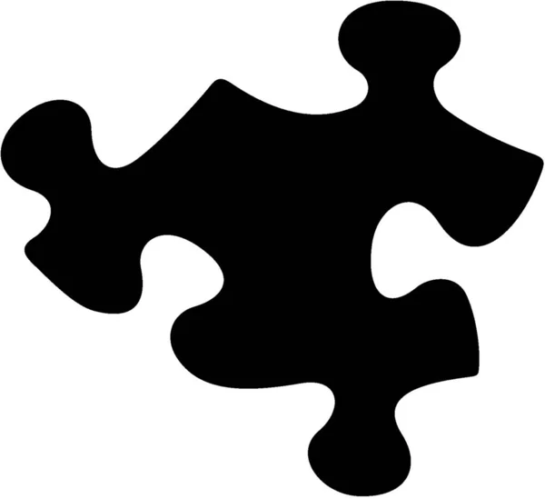 Puzzle Jigsaw Peça Quebra Cabeça Conectada — Vetor de Stock