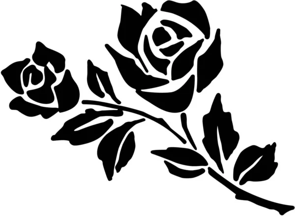 Dessins Floraux Isolés Sur Fond Blanc — Image vectorielle
