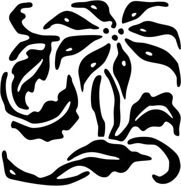 Diseños Florales Aislados Sobre Fondo Blanco — Vector de stock