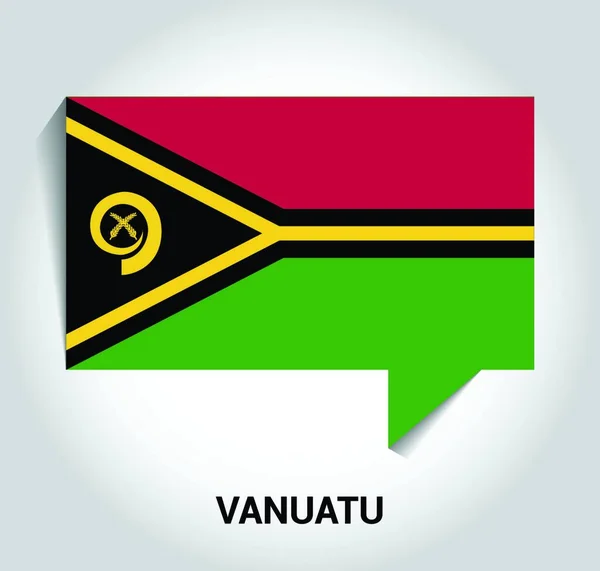 Vanuatu Vettore Progettazione Bandiera — Vettoriale Stock