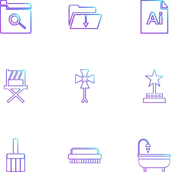 Iconos Vectoriales Aislados Sobre Fondo Blanco — Vector de stock