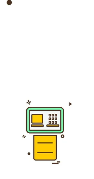 Ontwerpvector Atm Pictogram — Stockvector