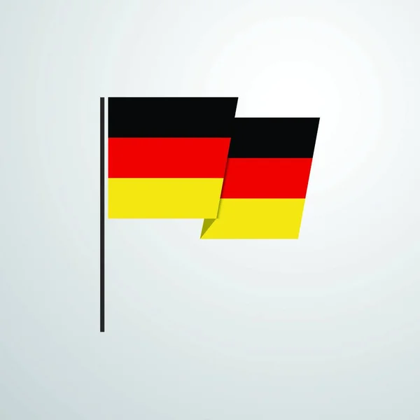 Deutschland Schwenkt Flagge — Stockvektor