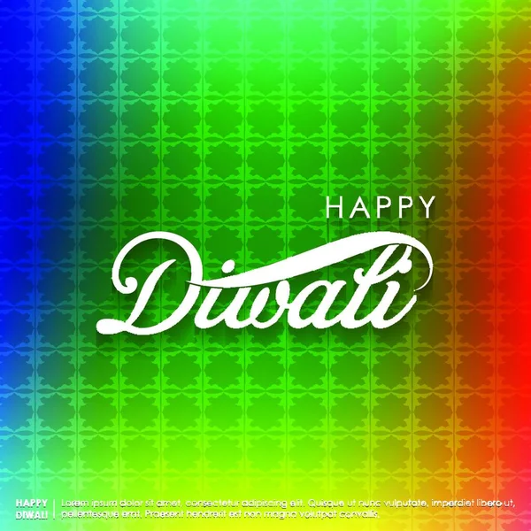 Subh Diwali Typografisk Design Med Abstrakt Bakgrund — Stock vektor