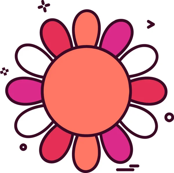 Flor Icono Diseño Vector — Vector de stock