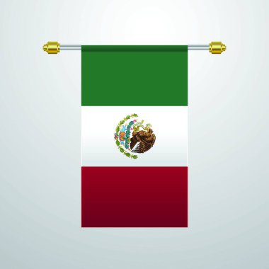 Mexico hanging Flag, vector illustration vector Mexico hanging Flag, vector illustration vector