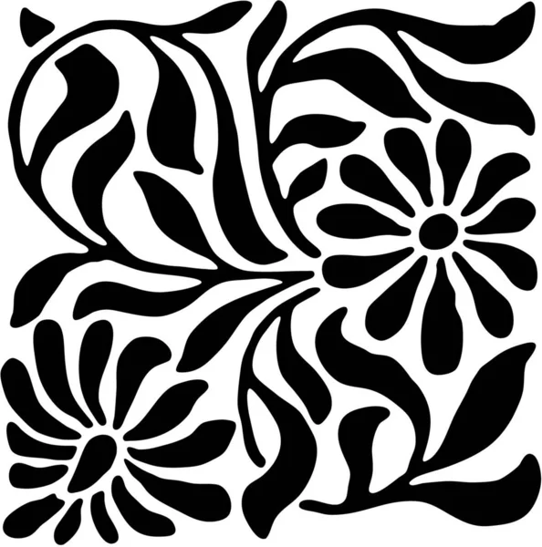 Diseños Florales Aislados Sobre Fondo Blanco — Archivo Imágenes Vectoriales