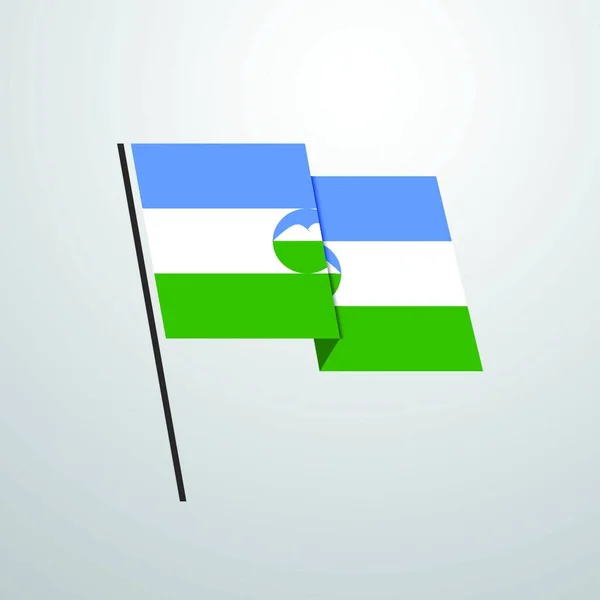 シエラ レオーネの旗です ベクターイラスト — ストックベクタ
