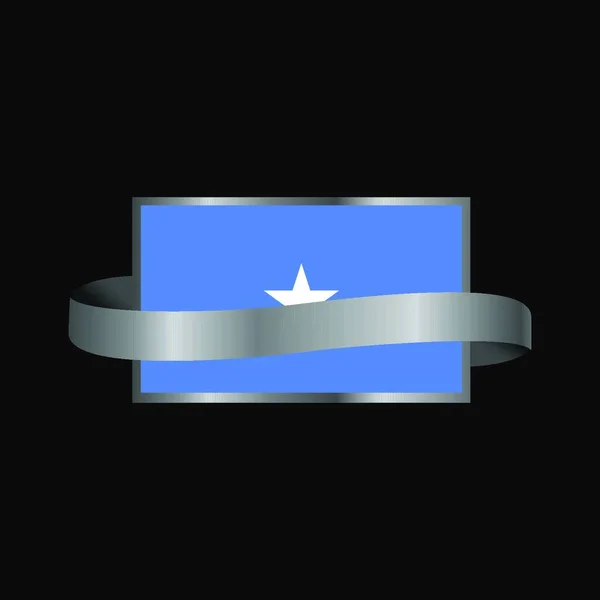 Somálská Vlajka Ribbon Banner Design — Stockový vektor