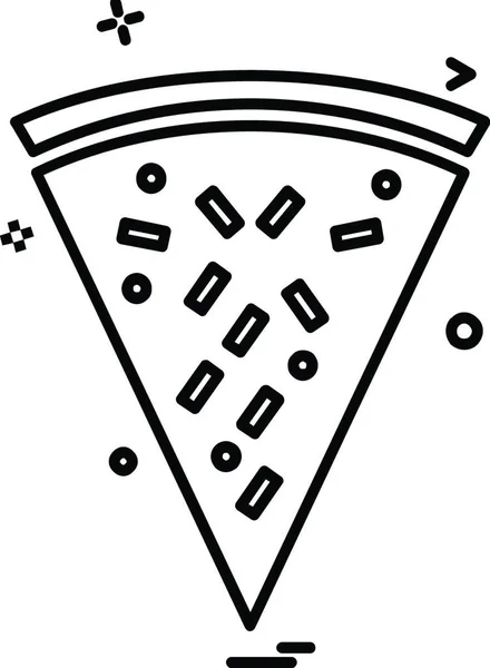 Pizza Ikona Projekt Wektor — Wektor stockowy