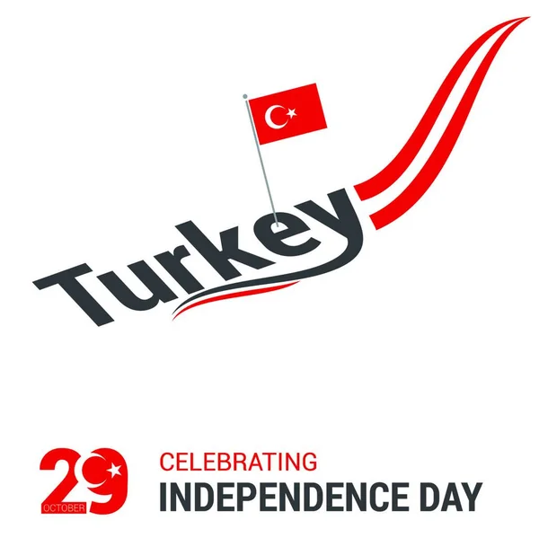 Turquie Independence Day Design Card Vector — Image vectorielle