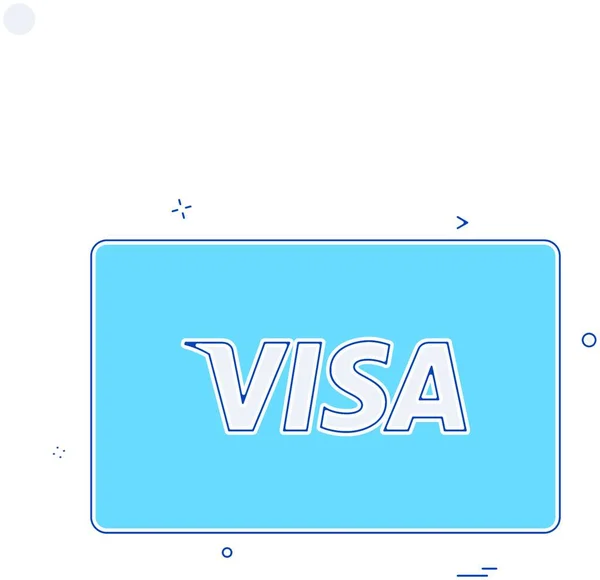 Вектор Дизайна Иконок Карты Visa — стоковый вектор