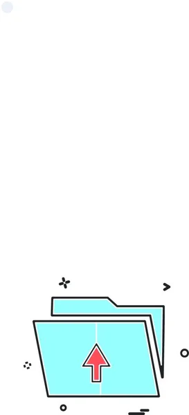 Subir Icono Carpeta Vector Dersign — Archivo Imágenes Vectoriales