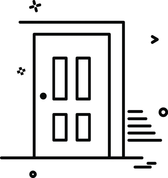 Вектор Дизайна Дверных Значков — стоковый вектор