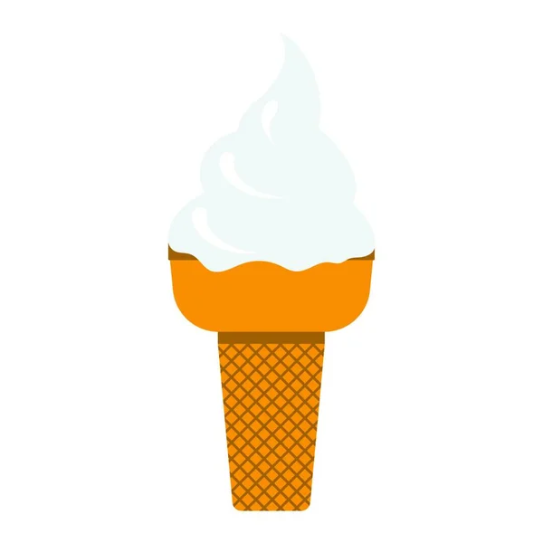 Icono Helado Diseño Color Plano Ilustración Vectorial — Vector de stock