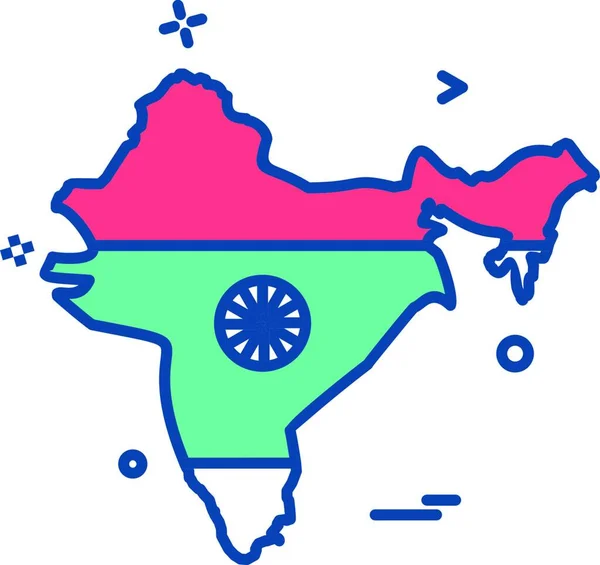Map India Icon Vector Design — Stock Vector