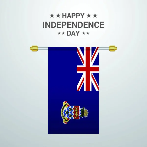 Isole Cayman Giorno Indipendenza Appeso Bandiera Sfondo — Vettoriale Stock