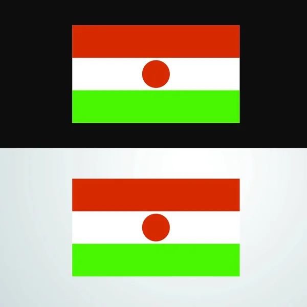 Banner Mit Niger Flagge — Stockvektor