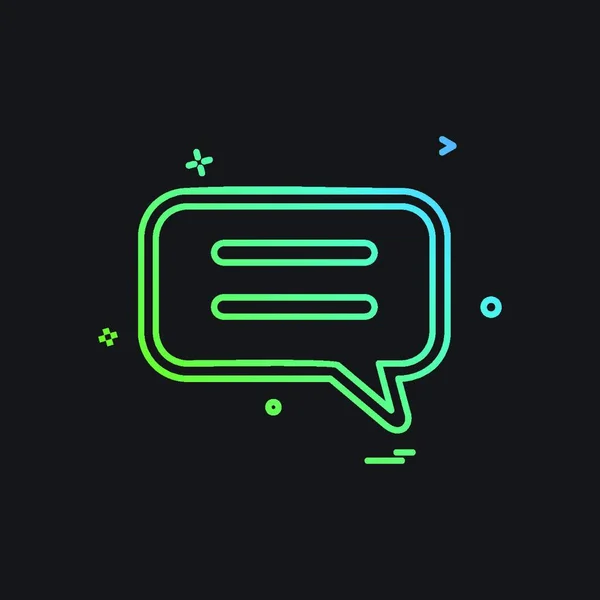 Chat Icon Designvektor — Stockvektor