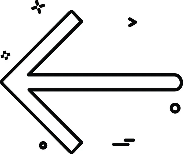 Design Vektor Für Linke Pfeilsymbole — Stockvektor