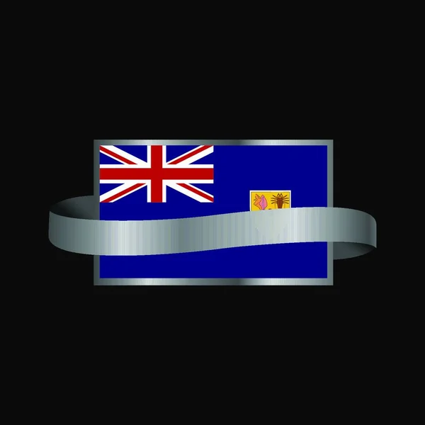 Bandeira Das Ilhas Turcas Caicos Design Banner Fita — Vetor de Stock