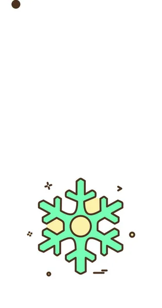 Navidad Copos Nieve Icono Diseño Vector — Archivo Imágenes Vectoriales