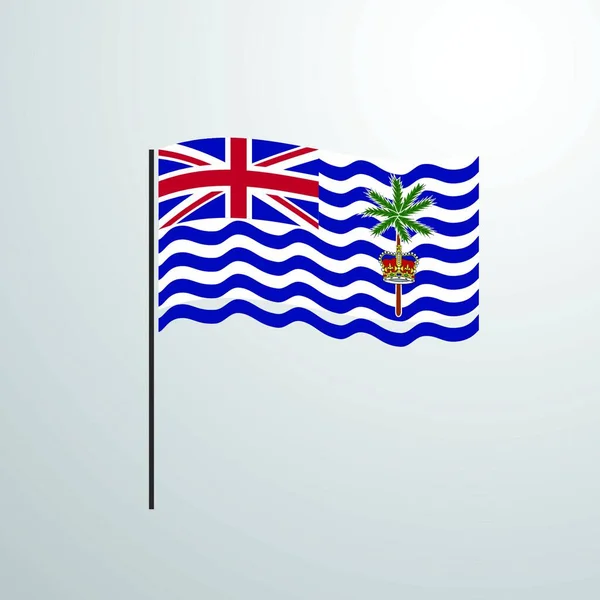 British Indian Ocean Territory Waving Flag — Stock Vector