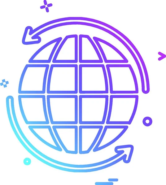 Vettore Progettazione Icona Globe — Vettoriale Stock
