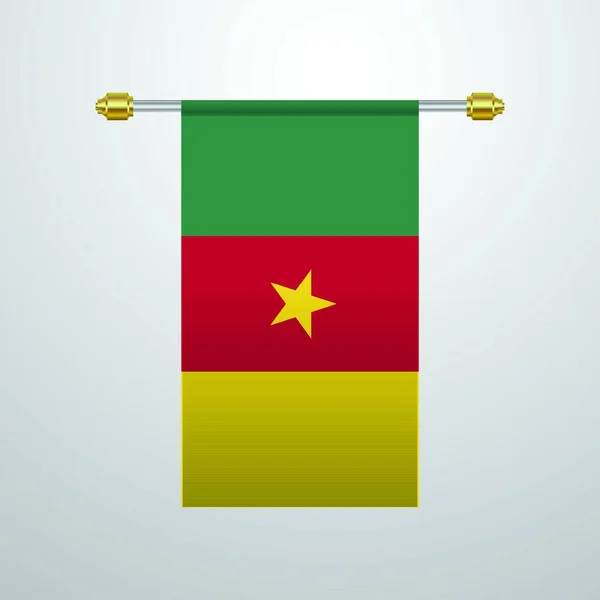 カメルーンの旗 ベクトルイラスト — ストックベクタ