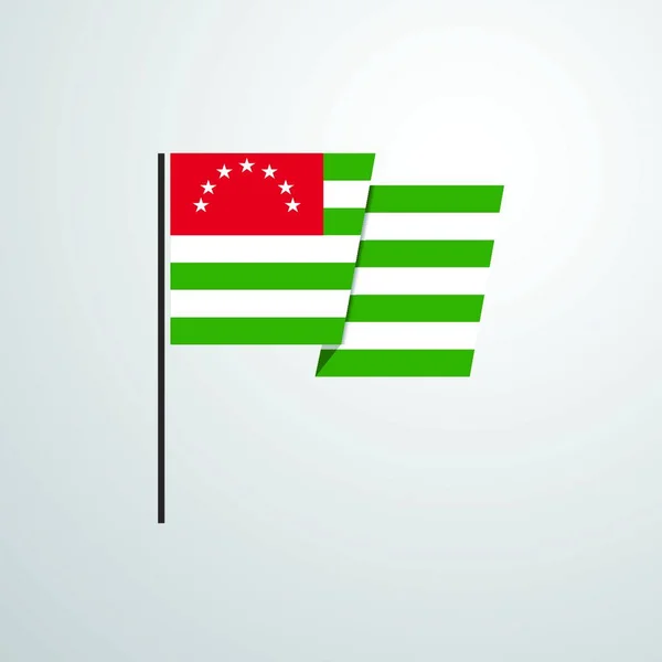 Abjasia Ondeando Vector Diseño Bandera — Archivo Imágenes Vectoriales
