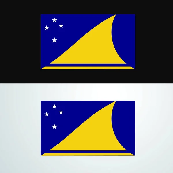 Conception Bannière Drapeau Tokelau — Image vectorielle
