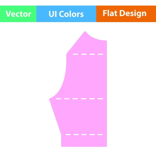 Schnittmuster Ikone Flache Farbgestaltung Vektorillustration — Stockvektor