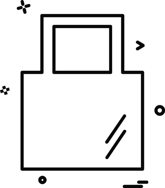 Väska Ikon Design Vektor — Stock vektor