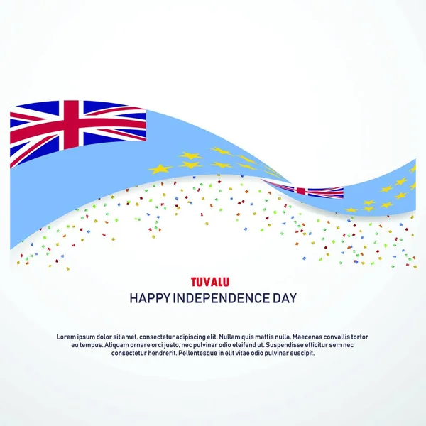 Tuvalu Feliz Dia Independência Fundo —  Vetores de Stock