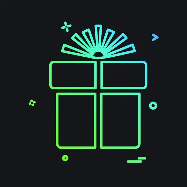 Giftbox Icon Design Vector — Stock Vector