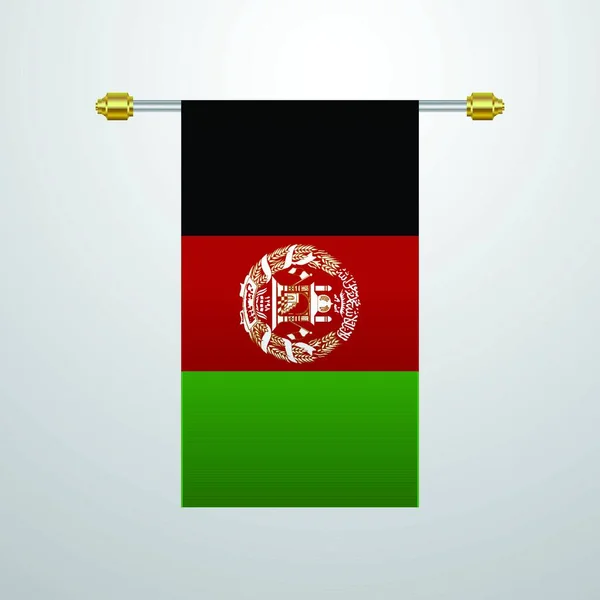 Afghanistan Hanging Flag Vector Illustration — Stock Vector