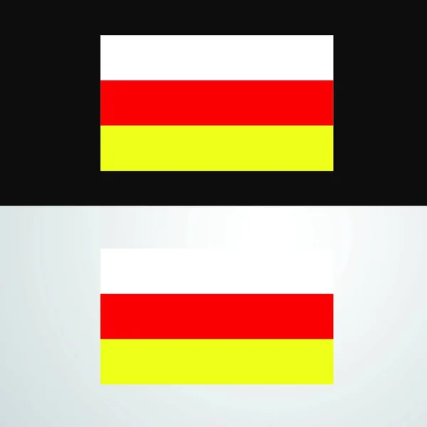 Design Der Flagge Nordossetiens — Stockvektor