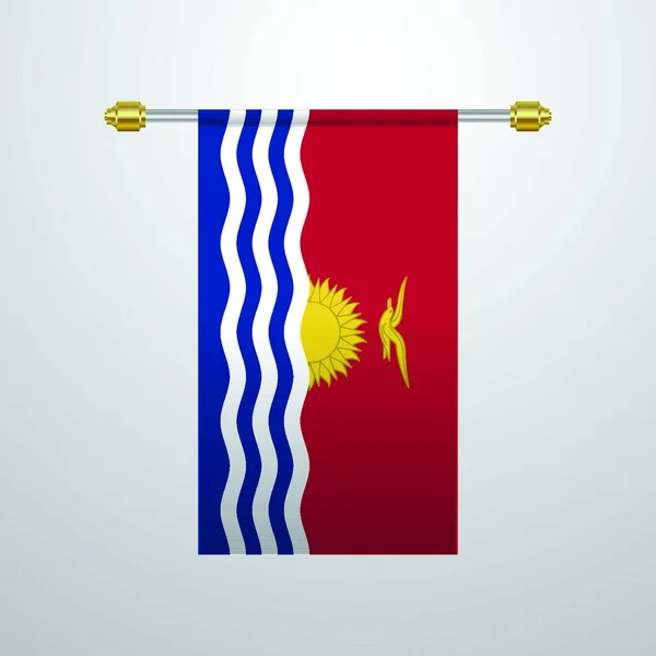Kiribati Hang Flag Vector Illustration — 스톡 벡터