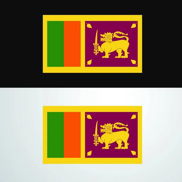 Sri Lanka Flaggbanderoll Design — Stock vektor